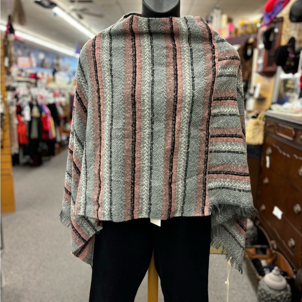 Pk Striped Poncho